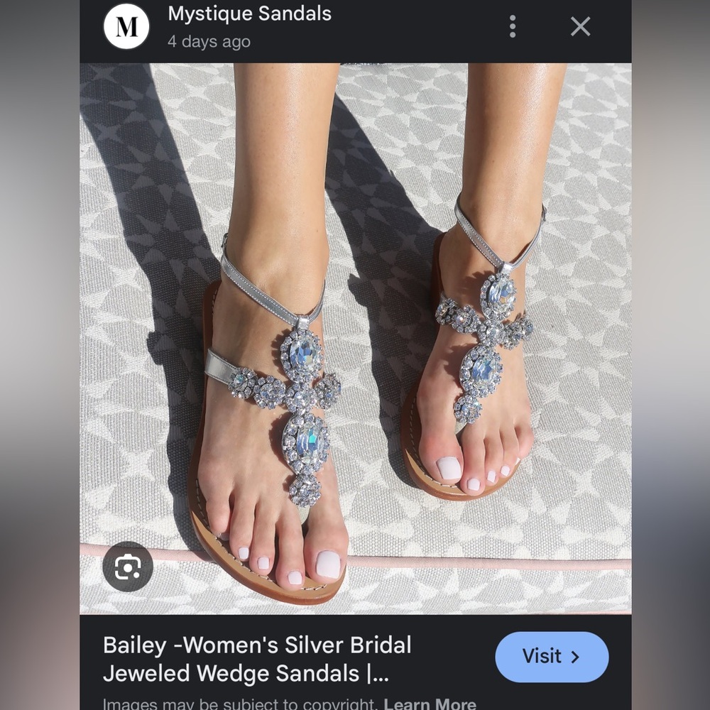 Mystique Boutique size 7 jeweled sandals